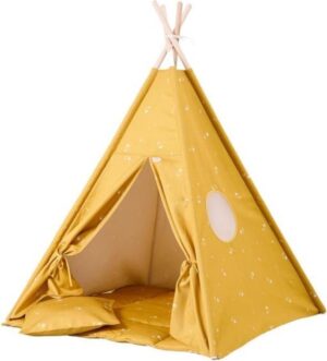 Tipi Tent / Speeltent Kinderkamer Honey Mustard - Speeltent voor Kinderen - Kindertent - Indianentent - Wigwam 100x100x120cm