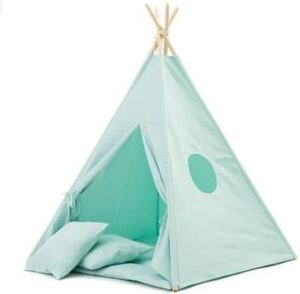 Tipi Tent / Speeltent Kinderkamer Mintgroen - Speeltent voor Kinderen - Kindertent - Indianentent - Wigwam 100x100x120cm