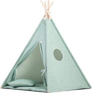 Tipi Tent / Speeltent Kinderkamer Minty Green - Speeltent voor Kinderen - Kindertent - Indianentent - Wigwam 100x100x120cm