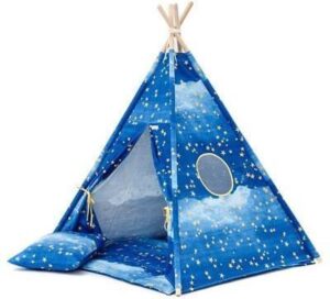 Tipi tent / Speeltent Kinderkamer Sky met gouden sterren - Speeltent voor Kinderen - Kindertent - Indianentent - Wigwam 100x100x120cm