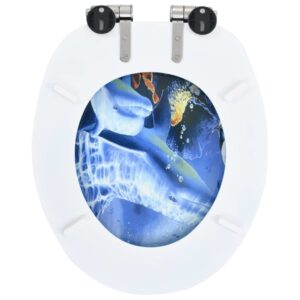 Toiletbril met soft-close deksel MDF dolfijnen print