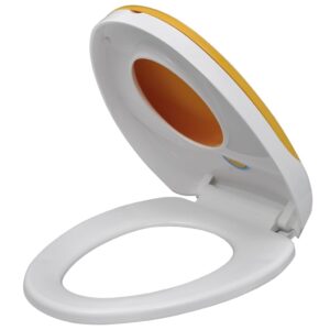 Toiletbril met soft-closedeksel 2 st kunststof wit en geel