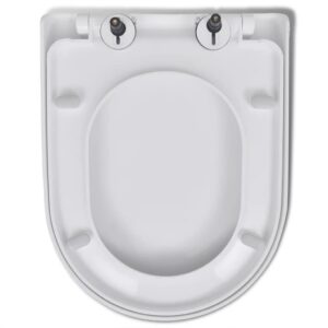 Toiletbril soft-close quick-release design vierkant wit