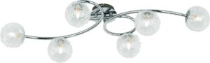 Trio Leuchten Sfera Wire 6 - Plafondlamp - 6 lichts - L 830 mm - chroom