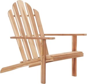 Tuinstoel Bruin Hout (Incl LW Fleece deken) / Tuin stoelen / Buiten stoelen / Balkon stoelen / Relax stoelen