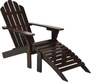 Tuinstoel Bruin Hout / Tuin stoelen / Ligstoel Tuin verstelbaar / Buiten stoelen / Balkon stoelen / Relax stoelen