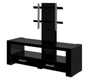 Tv-meubel Monaco van 138 cm breed in hoogglans zwart