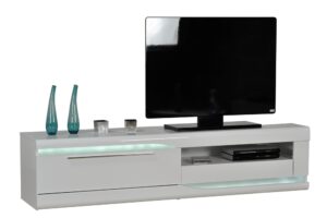Tv-meubel Ovio 200 cm breed - Hoogglans Wit