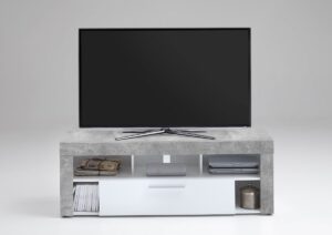Tv-meubel Vidi 150 cm - beton/wit