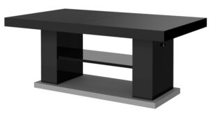 Uitschuifbare salontafel Matera 120 tot 170 cm breed - hoogglans zwart