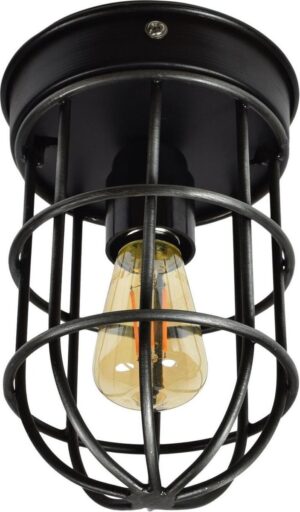 Urban Interiors Barn Plafondlamp Zwart - Metalen kooi - 12x22