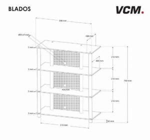 VCM Blados - Tv-meubel - Transparant