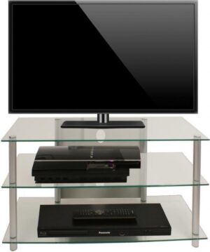 VCM Sindas - Tv-meubel - Transparant - Aluminium/Glas