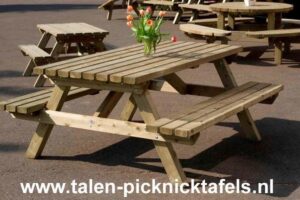 Van Talen - Picknicktafel 6-8 personen - Vuren - 160 x 180 cm