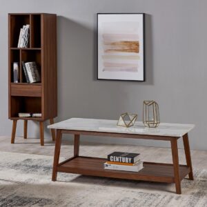 Versanora houten modern salontafel met imitatiemarmer VNF-00061