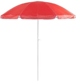 Verstelbare strand/tuin parasol rood 200 cm - UV bescherming - Voordelige parasols