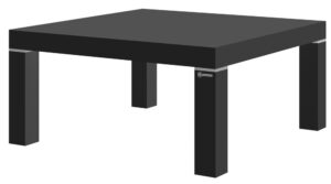 Vierkante Salontafel Kiwi 100x100 cm - Hoogglans Zwart