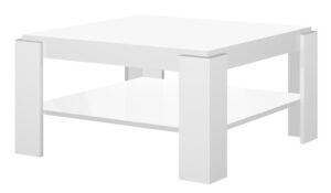 Vierkante salontafel Elba 84 cm breed - hoogglans wit