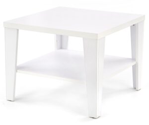 Vierkante salontafel Manta 70x54x70 cm breed in wit
