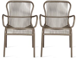 Vincent Sheppard Loop Dining Chair - Rope Tuinstoel - Set Van 2 - Taupe