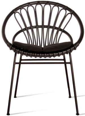 Vincent Sheppard Roxanne Dining Chair - Tuinstoel Inclusief Zitkussen - Zwart