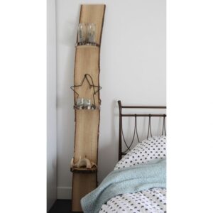 Wandplank natuurlijk hout staand H 130 cm