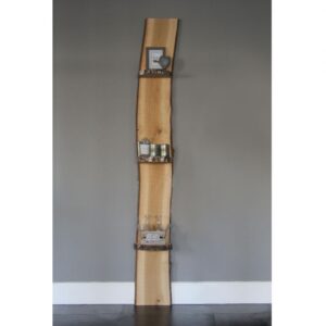 Wandplank natuurlijk hout staand H 160 cm