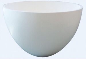 Waskom Opbouw Eco Rond 54x54x35cm Solid Surface Glans Wit