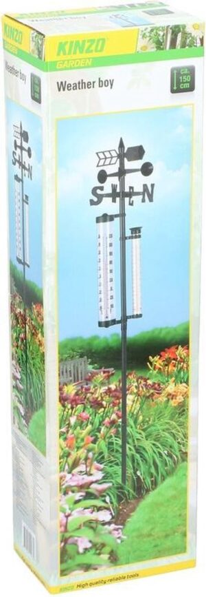 Weermeter/station voor buiten 150 cm - Buitenthermometer - Regenmeter - Windmeter - Tuin artikelen