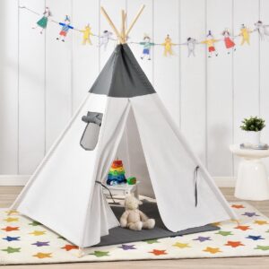 Wigwam tent - speeltent voor kinderen - grijs en wit