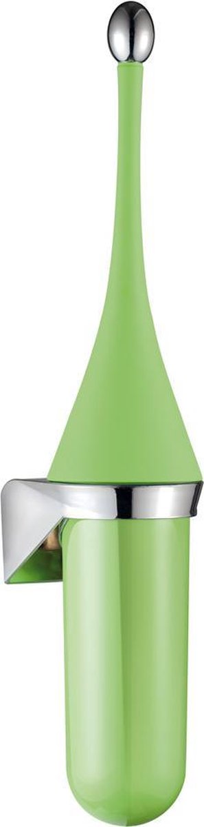 WillieJan Marplast Toiletborstel A65801VE- Muurbevestiging - Groen met chroom - vervangbare nylon borstel kop