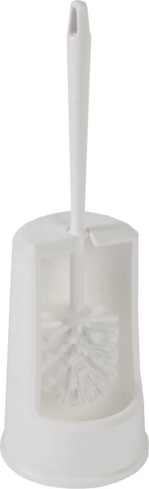 Witte toiletborstel/wc borstel met houder - 40,5 x 13,5 cm - toiletborstelhouders / wc-borstelhouders voor toilet - schoonmaakartikelen