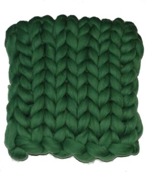 Wollen deken / woondeken / plaid XXL merino wol - lontwol 80 x 120 cm Smaragd
