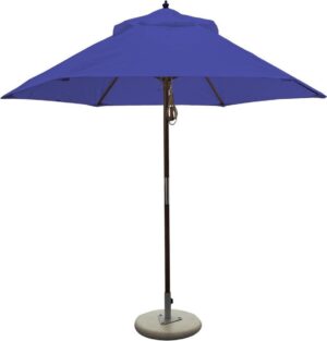 Woodtrend parasol - hout - rond Ø 2,5m - Peter Blue