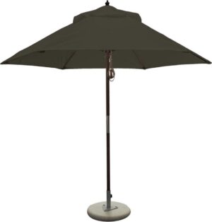 Woodtrend parasol - hout - rond Ø 2,5m - Taupe