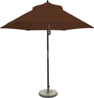 Woodtrend parasol - hout - rond Ø 2,5m - Terracotta
