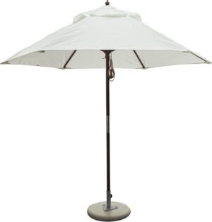 Woodtrend parasol - hout - rond Ø 2,5m - White