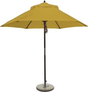 Woodtrend parasol - hout - rond Ø 2,5m - Yellow