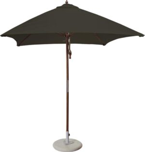 Woodtrend parasol - hout - vierkant 2x2m - Taupe