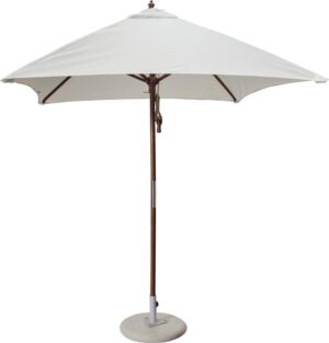 Woodtrend parasol - hout - vierkant 2x2m - White
