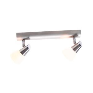 Zoomoi plafondspots 2 lichts - Vito II - Plafonniere - G9 - zilver - Geschikt voor LED -zilver - Plafondlamp - Inclusief halogeen lichtbron