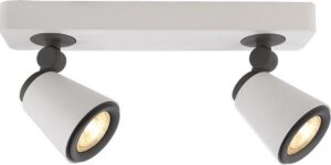 Zoomoi - spotjes plafondlamp - woonkamer - GU10 - mat wit - plafondspots 2lichts