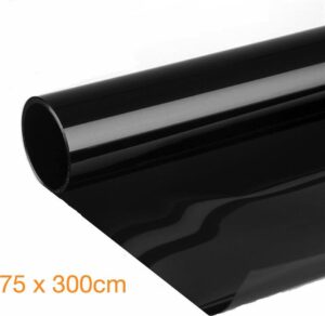 Zwarte Raamfolie Zonwerend - 75x300 cm - Zelfklevend