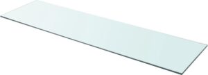 Zwevende Wandplank Glas 110x30cm (Incl fotolijst) - Boekenplank - Muurplank - Wandrek - Boeken plank