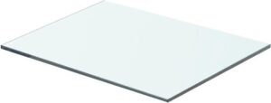 Zwevende Wandplank Glas 40x25cm (Incl fotolijst) - Boekenplank - Muurplank - Wandrek - Boeken plank