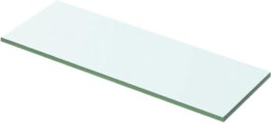 Zwevende Wandplank Glas 50x12cm (Incl fotolijst) - Boekenplank - Muurplank - Wandrek - Boeken plank