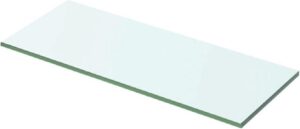 Zwevende Wandplank Glas 50x15cm (Incl fotolijst) - Boekenplank - Muurplank - Wandrek - Boeken plank