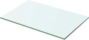 Zwevende Wandplank Glas 50x25cm (Incl fotolijst) - Boekenplank - Muurplank - Wandrek - Boeken plank