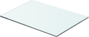 Zwevende Wandplank Glas 50x30cm (Incl fotolijst) - Boekenplank - Muurplank - Wandrek - Boeken plank
