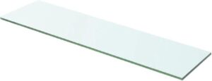 Zwevende Wandplank Glas 60x12cm (Incl fotolijst) - Boekenplank - Muurplank - Wandrek - Boeken plank